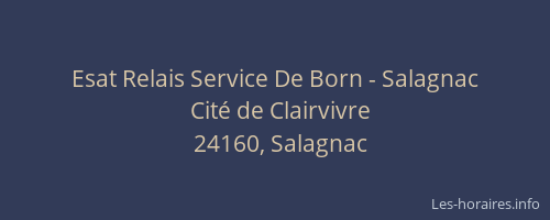 Esat Relais Service De Born - Salagnac