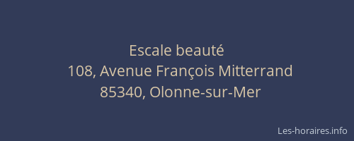 Escale beauté