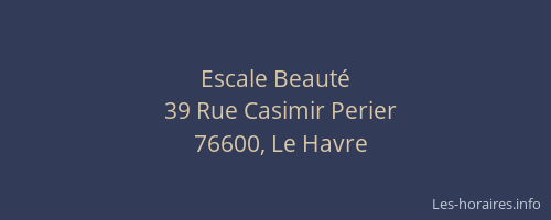 Escale Beauté