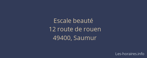 Escale beauté