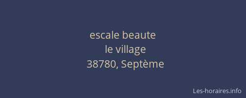 escale beaute