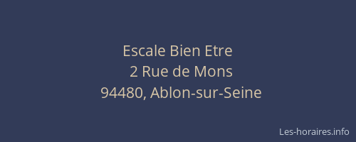 Escale Bien Etre