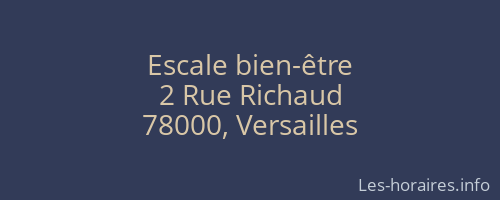 Escale bien-être