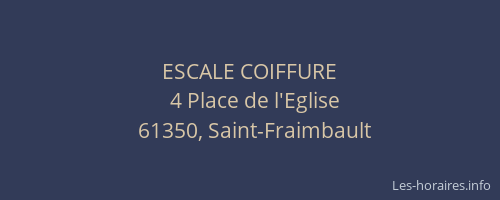 ESCALE COIFFURE