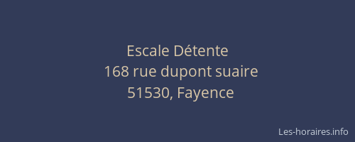 Escale Détente