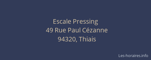 Escale Pressing