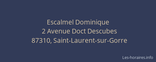 Escalmel Dominique