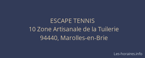 ESCAPE TENNIS