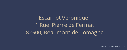 Escarnot V&eacute;ronique