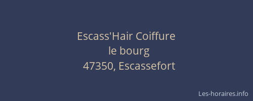 Escass'Hair Coiffure