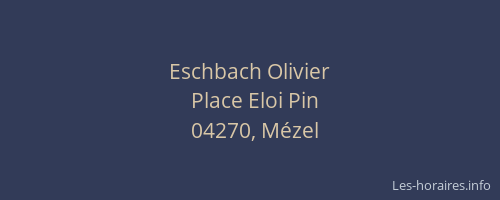 Eschbach Olivier