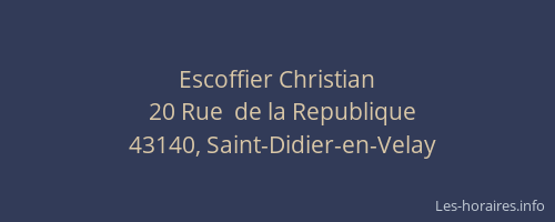Escoffier Christian