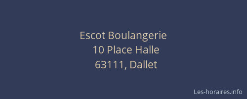 Escot Boulangerie