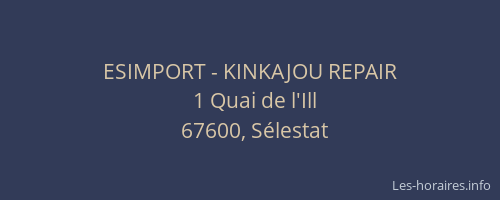 ESIMPORT - KINKAJOU REPAIR