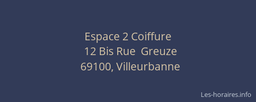 Espace 2 Coiffure