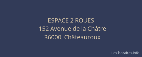 ESPACE 2 ROUES