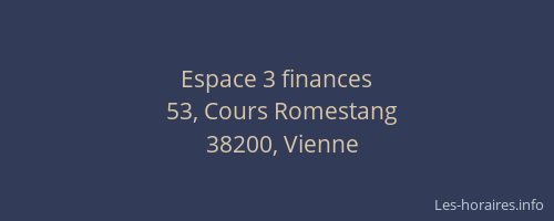 Espace 3 finances