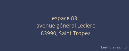 espace 83