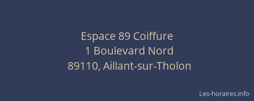 Espace 89 Coiffure