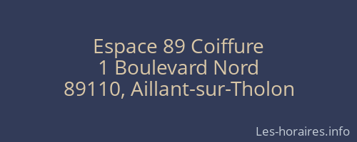 Espace 89 Coiffure