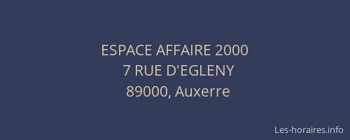 ESPACE AFFAIRE 2000