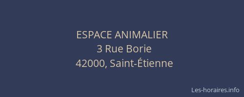 ESPACE ANIMALIER