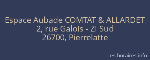 Espace Aubade COMTAT & ALLARDET