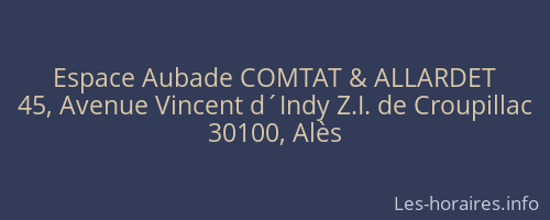 Espace Aubade COMTAT & ALLARDET