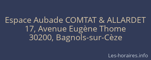 Espace Aubade COMTAT & ALLARDET