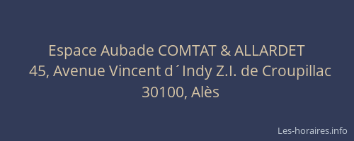 Espace Aubade COMTAT & ALLARDET
