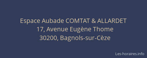 Espace Aubade COMTAT & ALLARDET