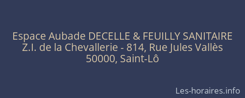 Espace Aubade DECELLE & FEUILLY SANITAIRE
