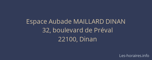 Espace Aubade MAILLARD DINAN