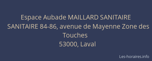 Espace Aubade MAILLARD SANITAIRE