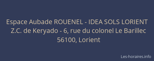 Espace Aubade ROUENEL - IDEA SOLS LORIENT