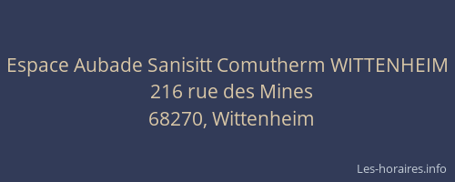 Espace Aubade Sanisitt Comutherm WITTENHEIM