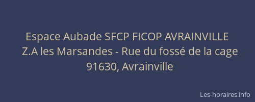Espace Aubade SFCP FICOP AVRAINVILLE