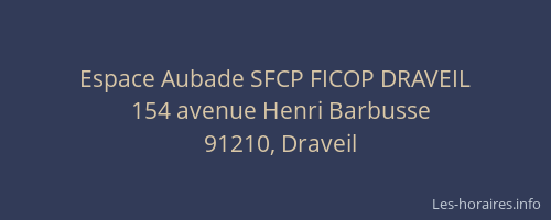Espace Aubade SFCP FICOP DRAVEIL