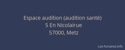 Espace audition (audition santé)
