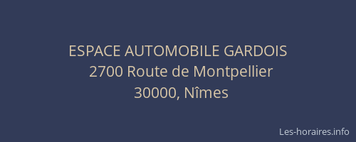 ESPACE AUTOMOBILE GARDOIS