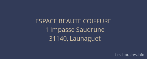 ESPACE BEAUTE COIFFURE