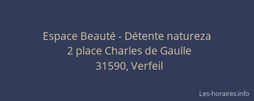 Espace Beauté - Détente natureza