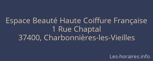 Espace Beauté Haute Coiffure Française