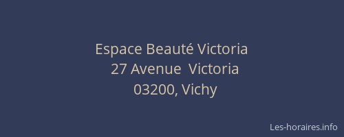 Espace Beauté Victoria