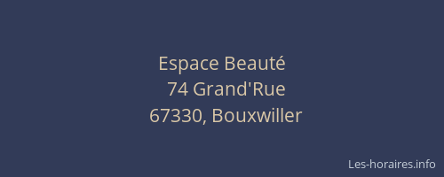 Espace Beauté