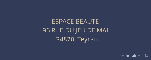 ESPACE BEAUTE