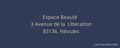 Espace Beauté