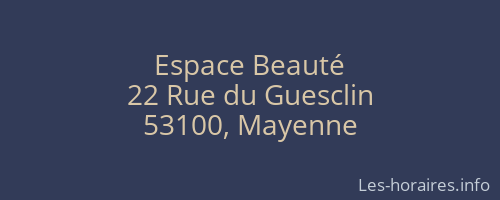 Espace Beauté