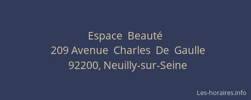 Espace  Beauté
