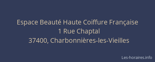 Espace Beauté Haute Coiffure Française